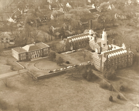 W. O. Carver Building (right) and Rankin Hall (left) in the 1940s